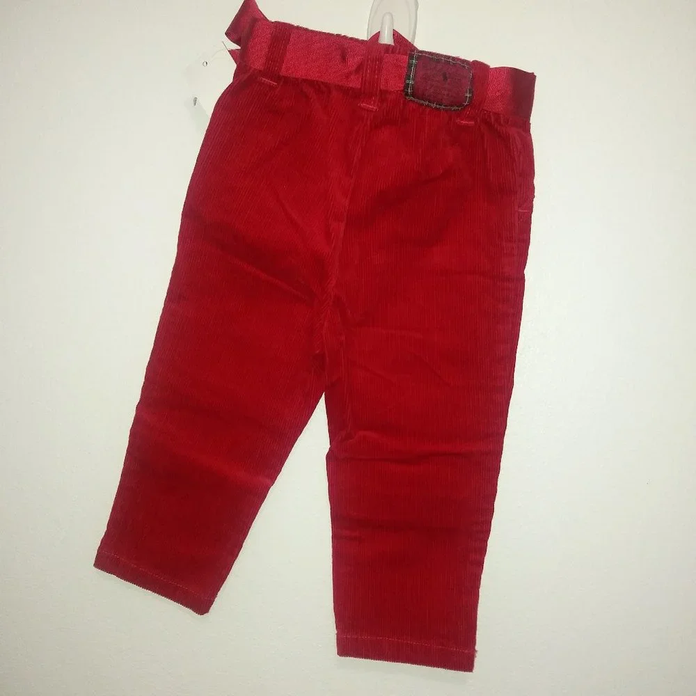 Ralph Lauren Girls Red Corduroy Pants
